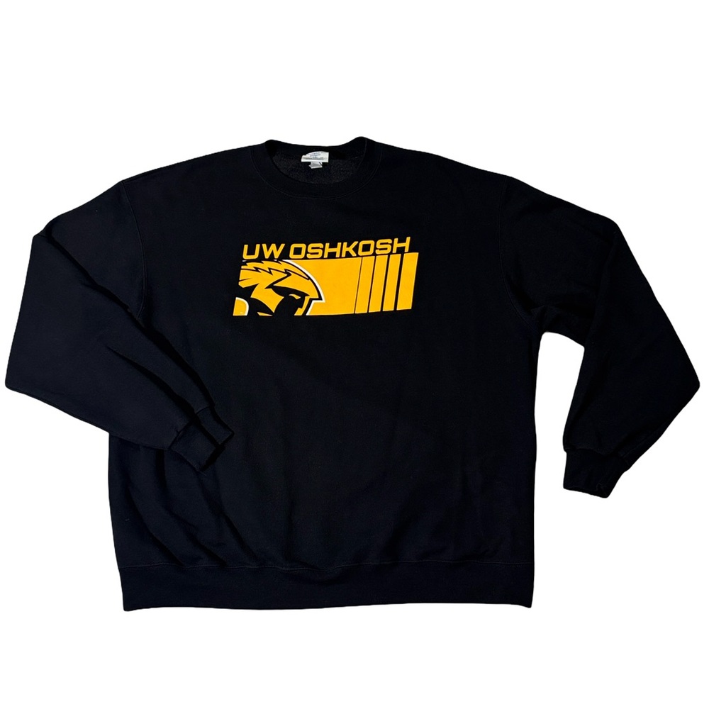 Champion mens 2XL XXL black UW Oshkosh titans fleece crewneck sweatshirt EUC